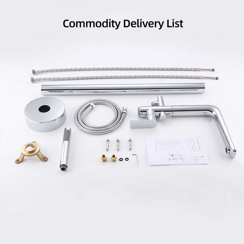 FBT104 Modern Matte Black 1-Handle Freestanding Bath Filler Tap & Handshower Solid Brass