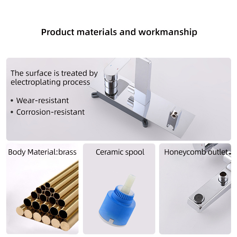 FBT109 Recessed Wall-Mount Bathtub Faucet with Handheld Shower