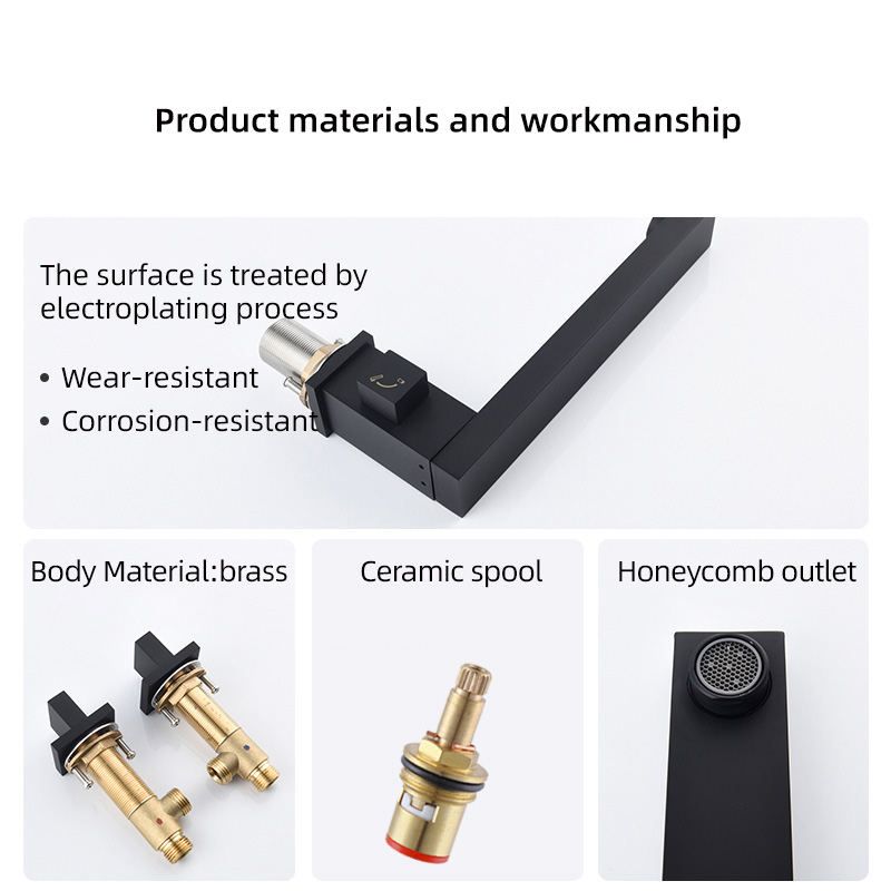 FBT112 Bath Filler Tap with Handshower Solid Brass