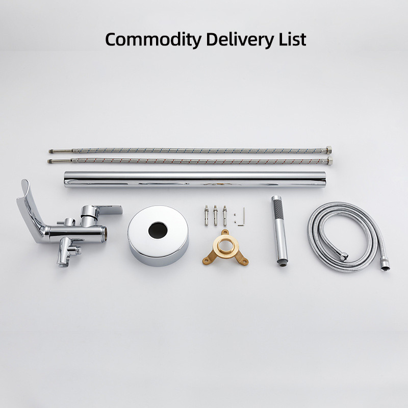 FBT114 Modern Matte Black 1-Handle Freestanding Bath Filler Tap & Handshower Solid Brass