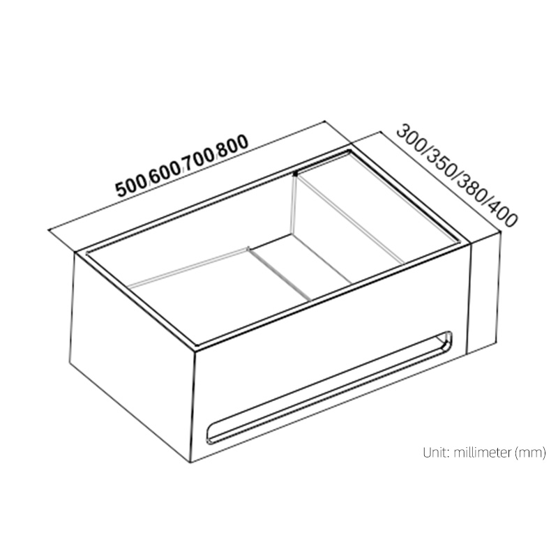 DB9001 Wall Mounted Rectangular Acrylic Wash Basin