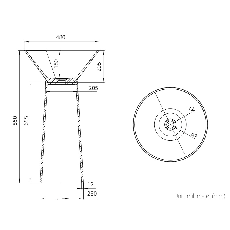 DB6628-1 Sculptural Hourglass Pedestal Basin in Pure Acrylic DB6628-1 Sculptural Hourglass Pedestal Basin in Pure Acrylic