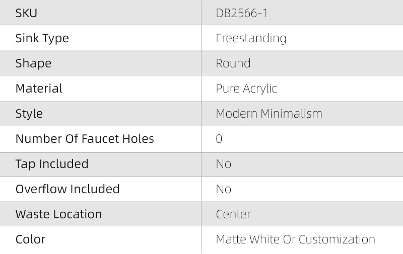 DB2566-1 Freestanding Pedestal Basin with Oval Textured Design in Pure Acrylic DB2566-1 Freestanding Pedestal Basin with Oval Textured Design in Pure Acrylic