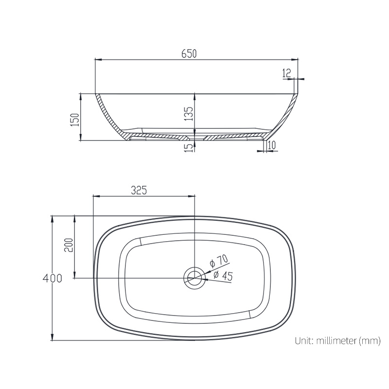 DB2246 Modern Transparent Resin Countertop Basin – Customizable Colors DB2246 Modern Transparent Resin Countertop Basin – Customizable Colors