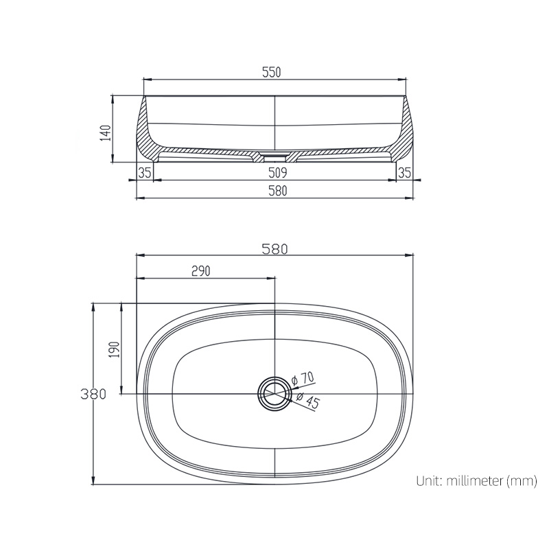 DB2266 Custom-Colored Resin Basins - Hotel/Restaurant Ready