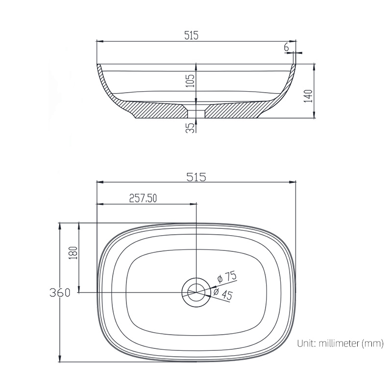 DB2278 Shatterproof Resin Basin - Low Maintenance & Modern