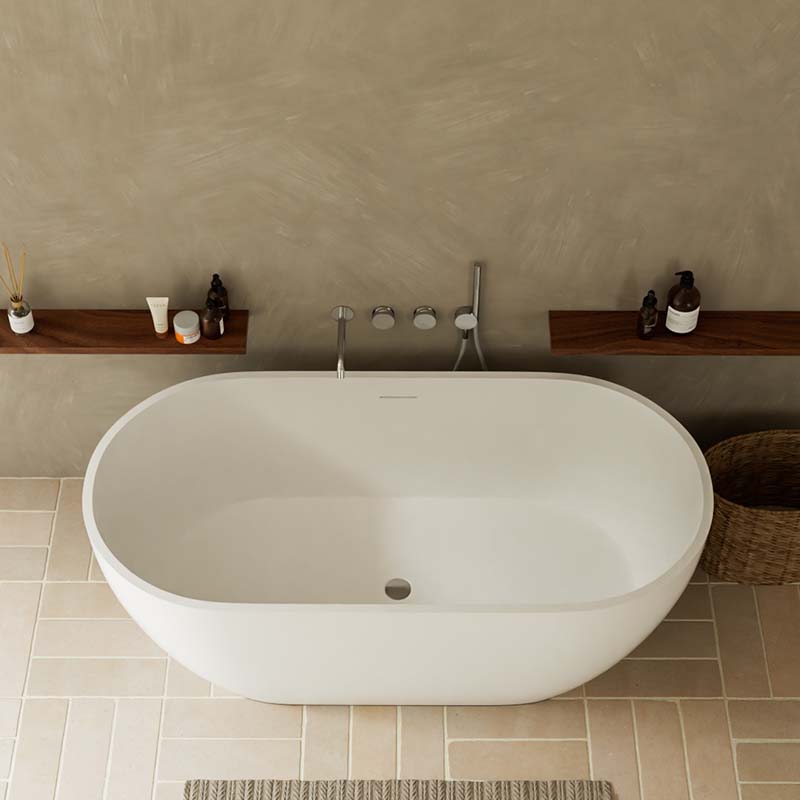 DB8810-1 Easy Repair Big Size  Colorful Solid Surface Freestanding Bathtub