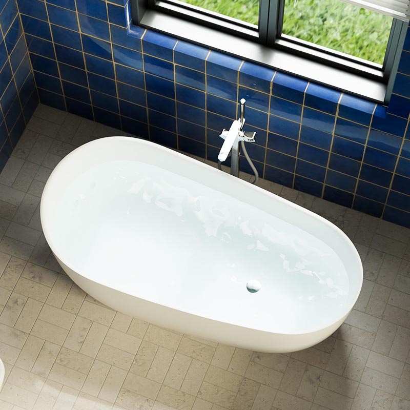 DB8828-1 Modern Design Artificial Marble Free Stand Soaker Bath