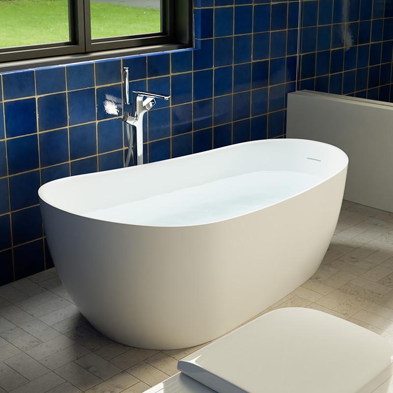 DB8828-1 Modern Design Artificial Marble Free Stand Soaker Bath