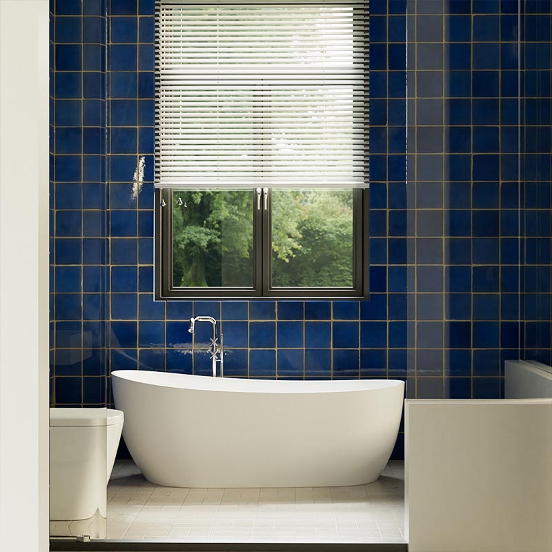 DB8828-1 Modern Design Artificial Marble Free Stand Soaker Bath