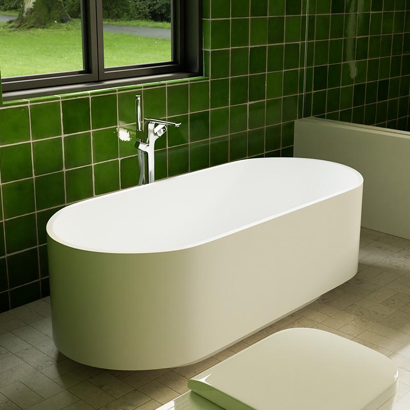 DB8702-1 White Acrylic  Freestanding Indoor Stand Alone Hot Tub for Home or Hotel Bathroom