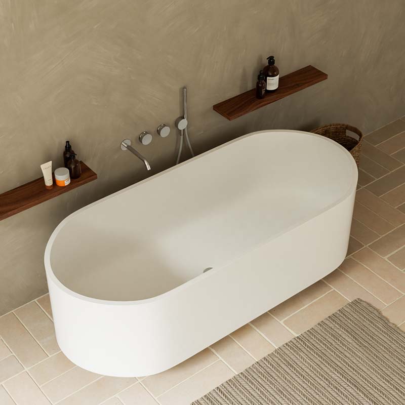 DB8702-1 White Acrylic  Freestanding Indoor Stand Alone Hot Tub for Home or Hotel Bathroom