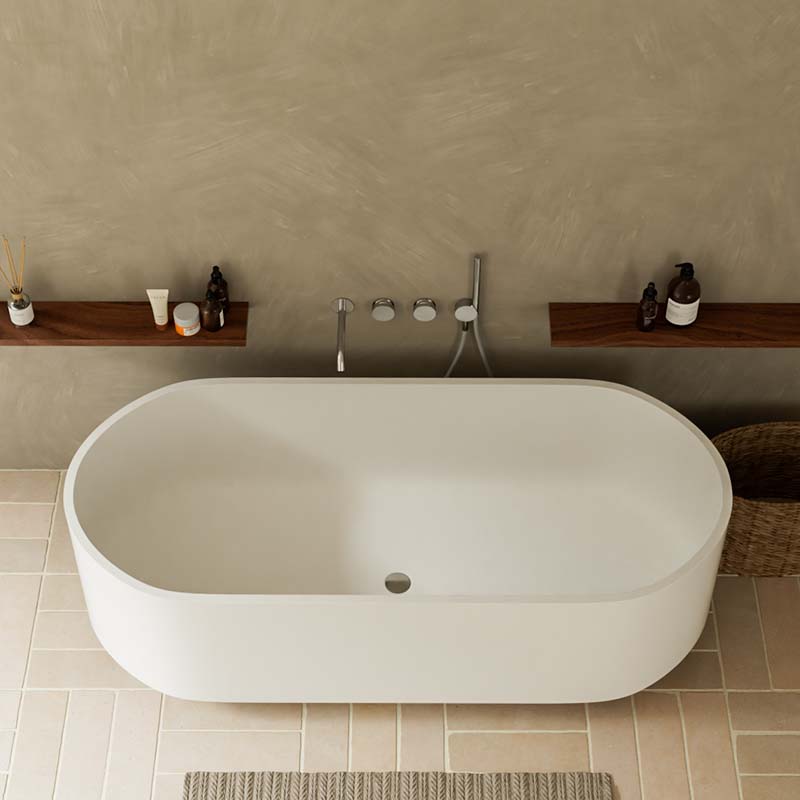 DB8702-1 White Acrylic  Freestanding Indoor Stand Alone Hot Tub for Home or Hotel Bathroom