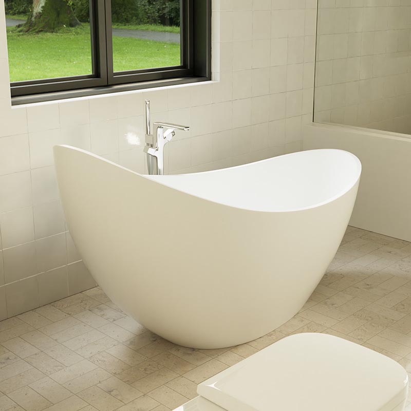 DB801-1 Modern Bathtub Luxury Free Standing Bathtubs Artificial Stone Solid Surface