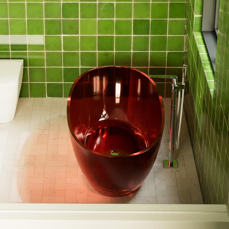 DB8801 Freestanding Transparent Saturated Resin Bathtubs