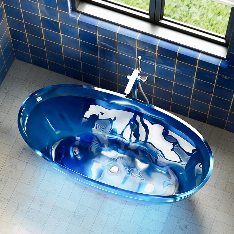 DB8801 Freestanding Transparent Saturated Resin Bathtubs