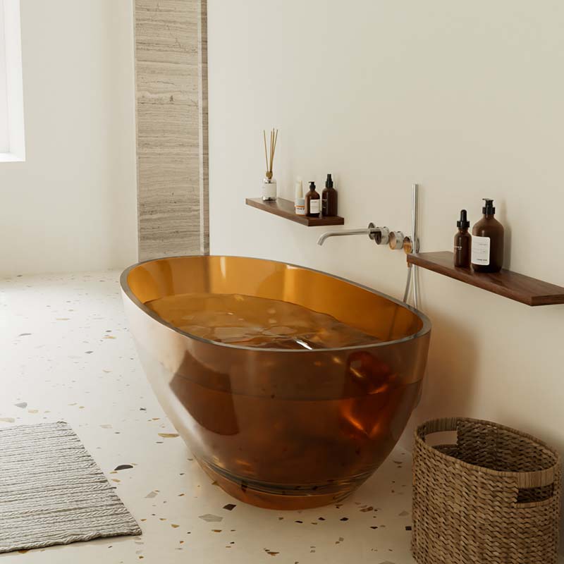 DB8802 Luxury Clear Resin Bathtub | Solid Build & Custom Colors