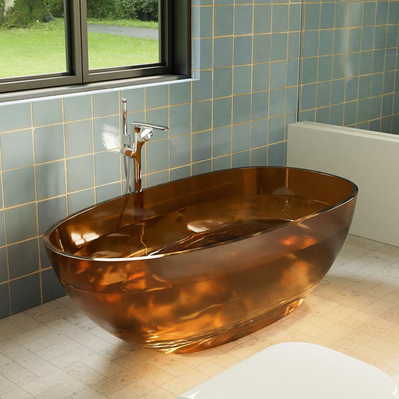 DB8802 Luxury Clear Resin Bathtub | Solid Build & Custom Colors