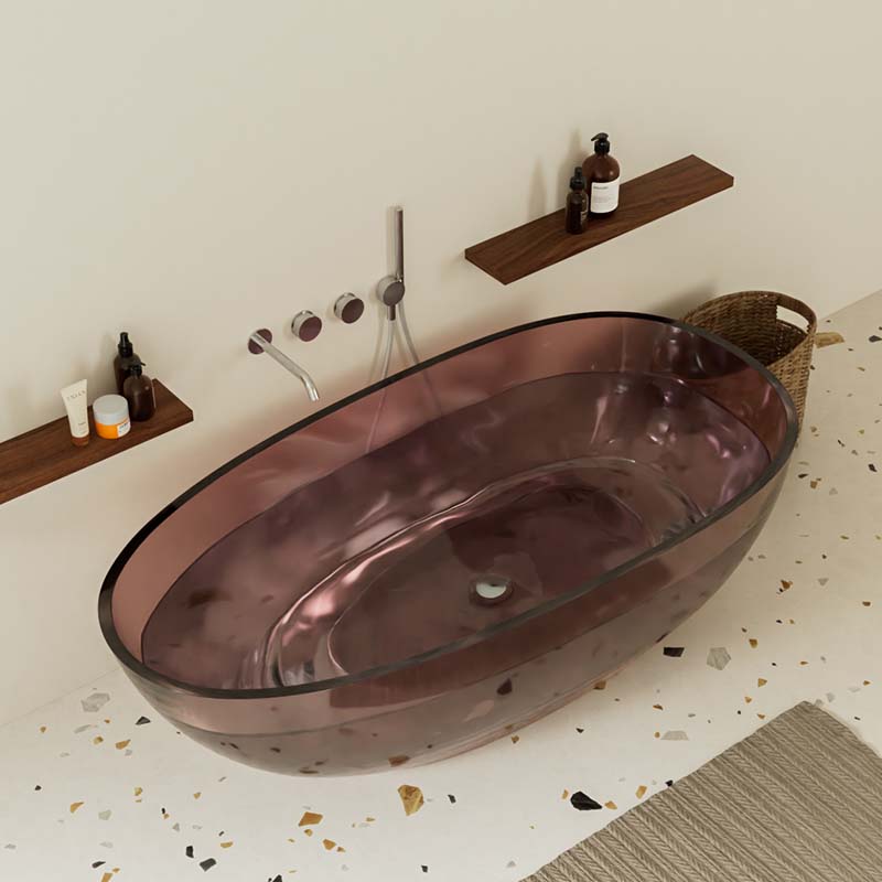 DB8802 Luxury Clear Resin Bathtub | Solid Build & Custom Colors