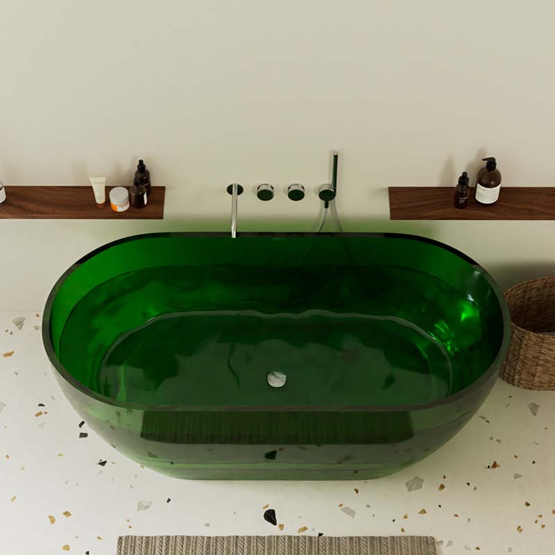 DB8810 Colorful & Customizable Freestanding Transparent Resin Bathtubs