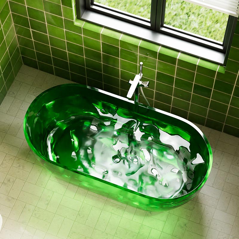 DB8810 Colorful & Customizable Freestanding Transparent Resin Bathtubs
