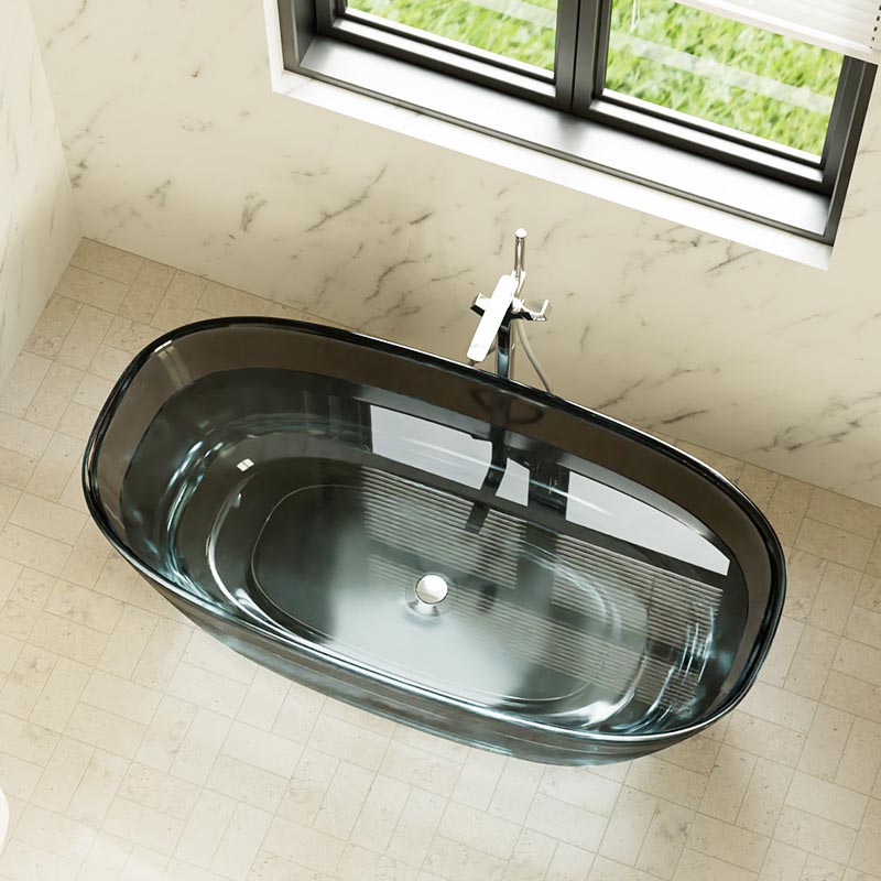 DB8823 Versatile Freestanding Transparent Resin Bathtubs - Multiple Sizes & Styles