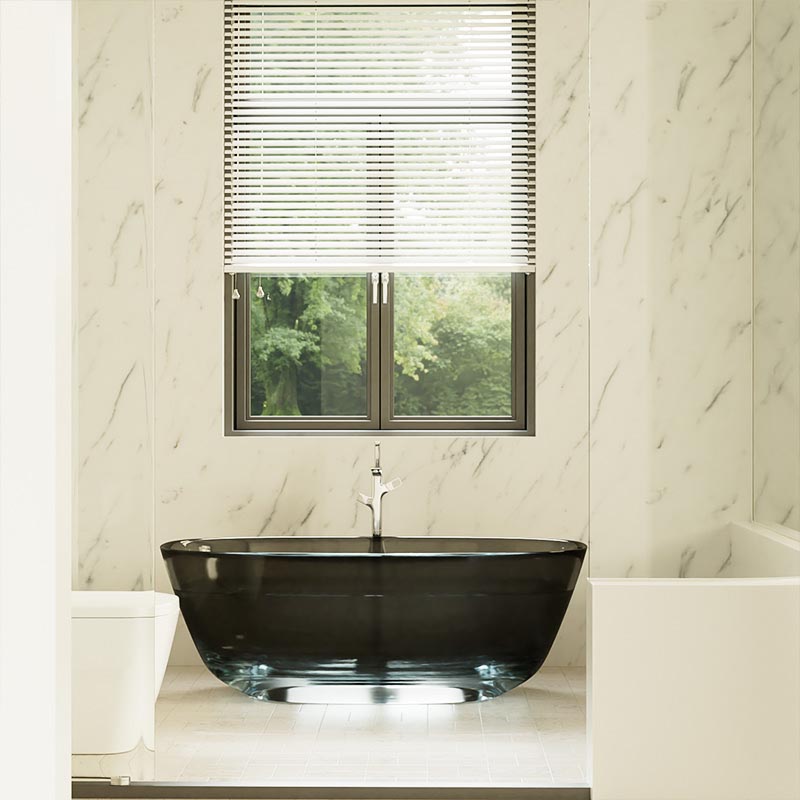 DB8823 Versatile Freestanding Transparent Resin Bathtubs - Multiple Sizes & Styles