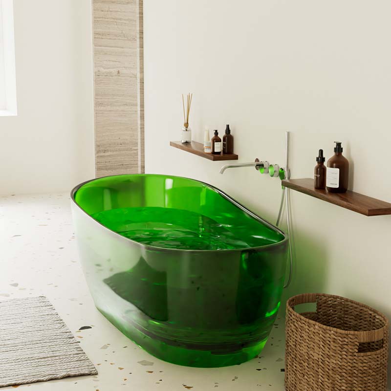 DB8828  Solid & Durable Freestanding Transparent Resin Bathtubs