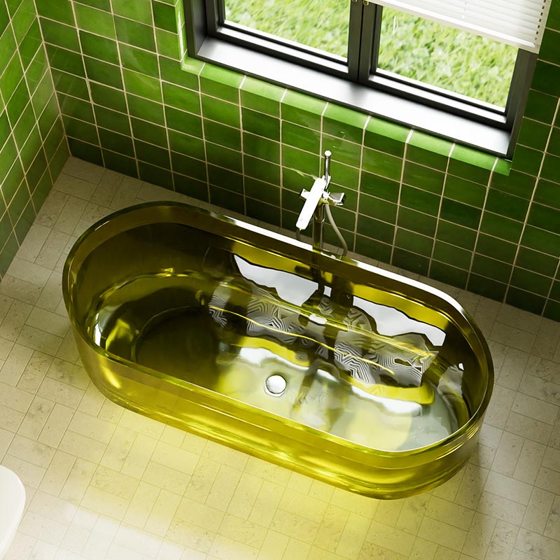DB8702 Freestanding Transparent Saturated Resin Bathtubs