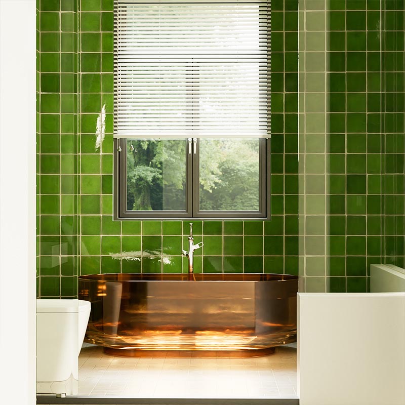 DB8702 Freestanding Transparent Saturated Resin Bathtubs