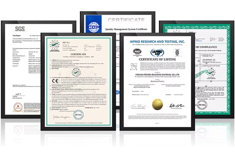 DB8833 cUPC/CE/ISO9001/SGS Certified Freestanding Acrylic Bathtubs - Multiple Sizes & Colors