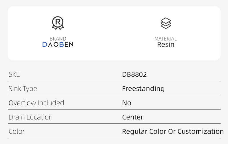 DB8802 Luxury Clear Resin Bathtub | Solid Build & Custom Colors