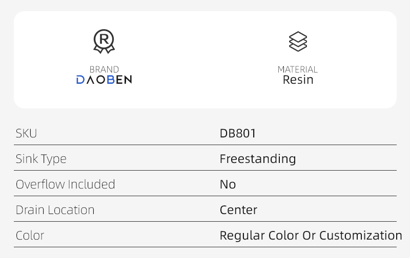 DB801 Commercial-Grade Resin Bathtub | Eco-Friendly Design DB801 Commercial-Grade Resin Bathtub | Eco-Friendly Design