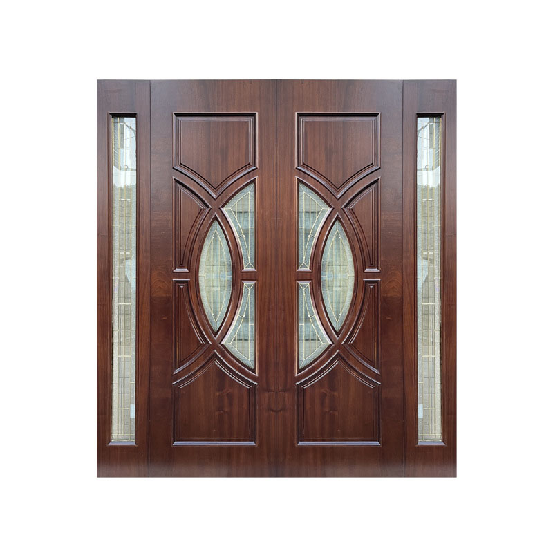 DL72 Handcrafted Double Entry Doors - Solid Wood & Mortise-Tenon