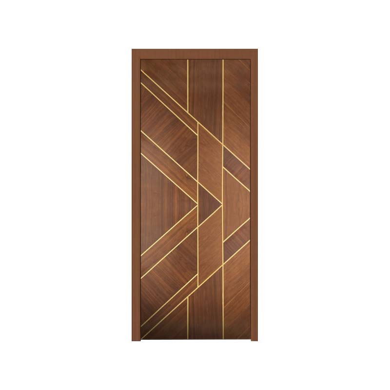 SW82  Black Walnut Veneer with Gold Geometric Accents
