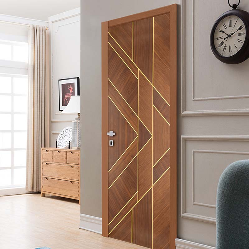 SW82  Black Walnut Veneer with Gold Geometric Accents