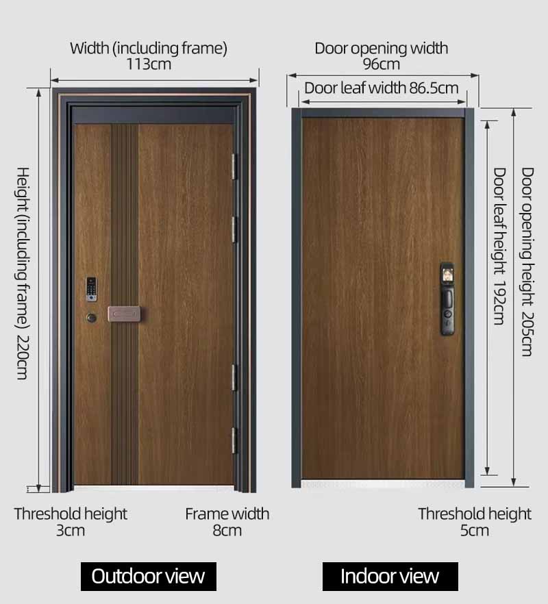 ST82 Grade-A Security Door - 21-Point Lock & Steel Core ST82 Grade-A Security Door - 21-Point Lock & Steel Core