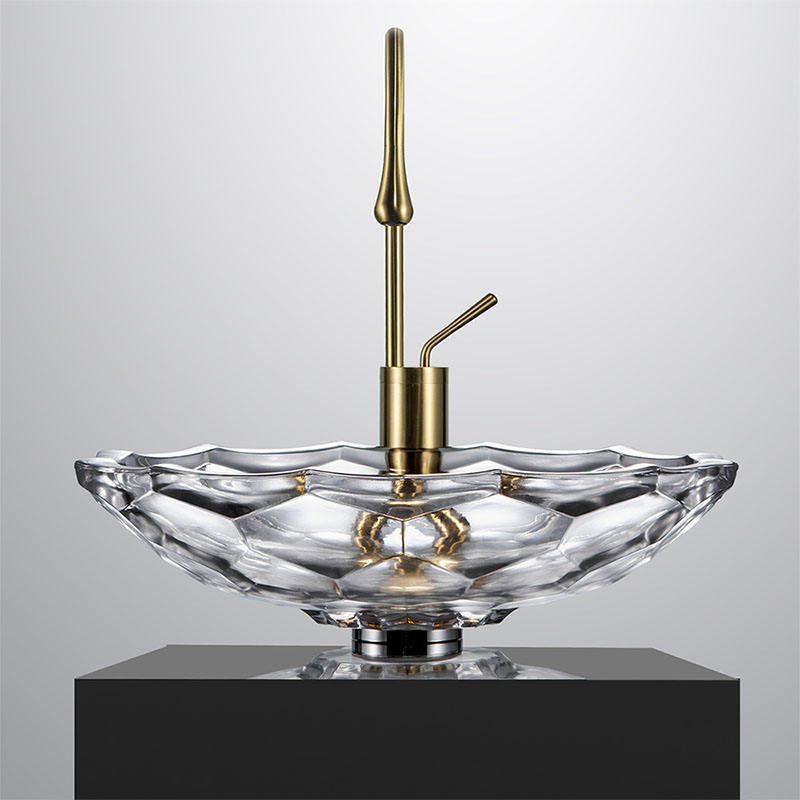 BW22 Glass Vessel Sink In Bathroom